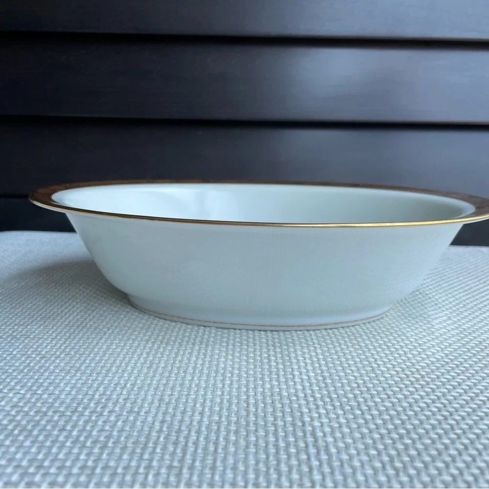 Noritake Goldkin 5675 Oval Vegetable serving Bowl 10 inch Japan 1950s